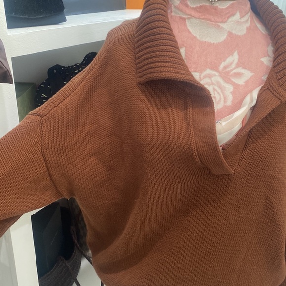Stitches & Stripes Loose Fit Brown Knit Marine Sweater Size S/M - Picture 4 of 4